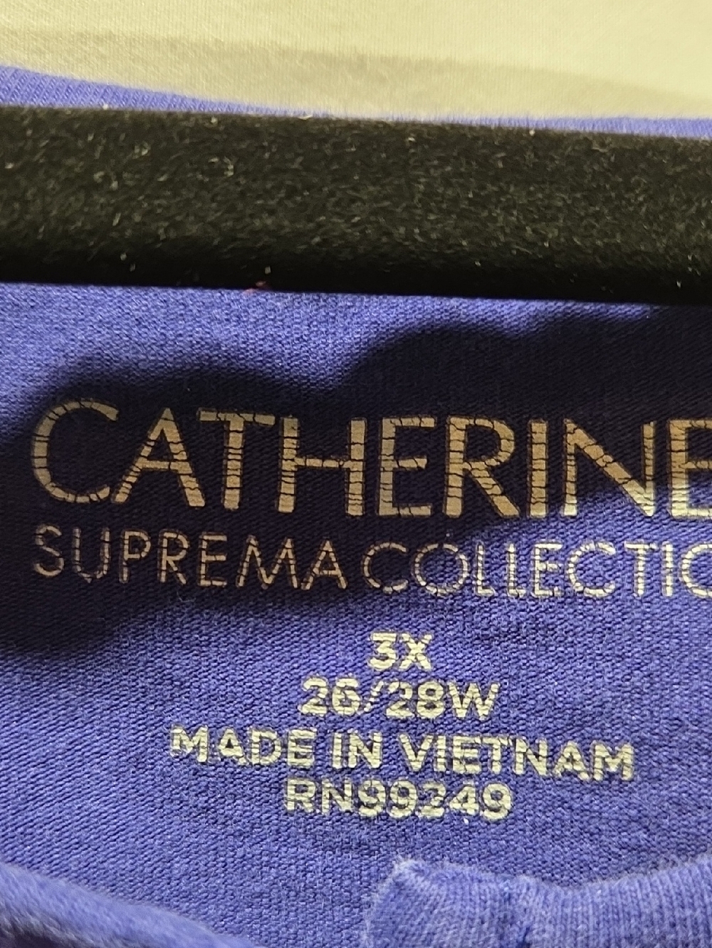 Catherine's Suprema Collection Plus Size 3x Indigo Blue/purple Top Stretchy - Picture 2 of 7